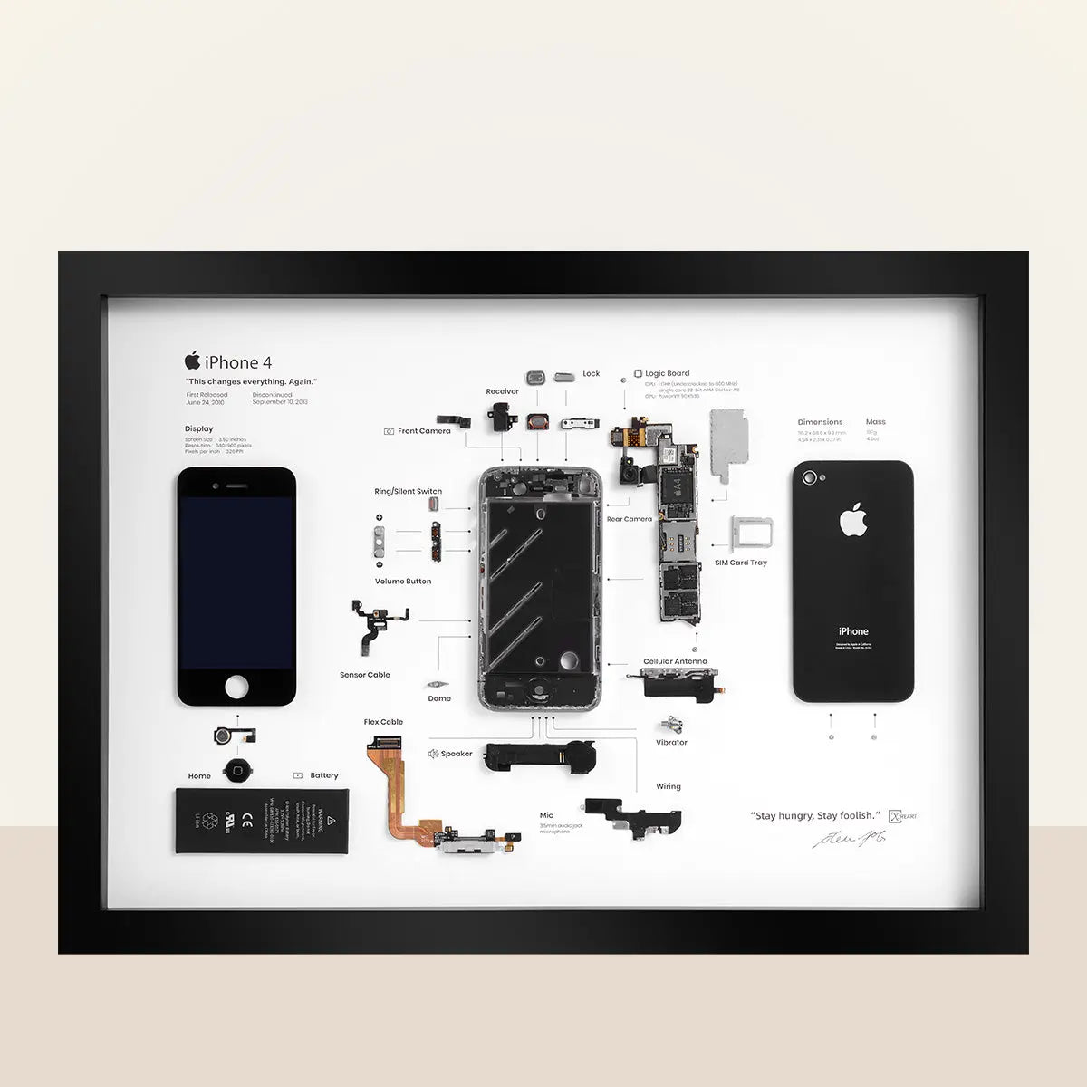 Apple iPhone 4 (4th Gen) Dimensions & Drawings