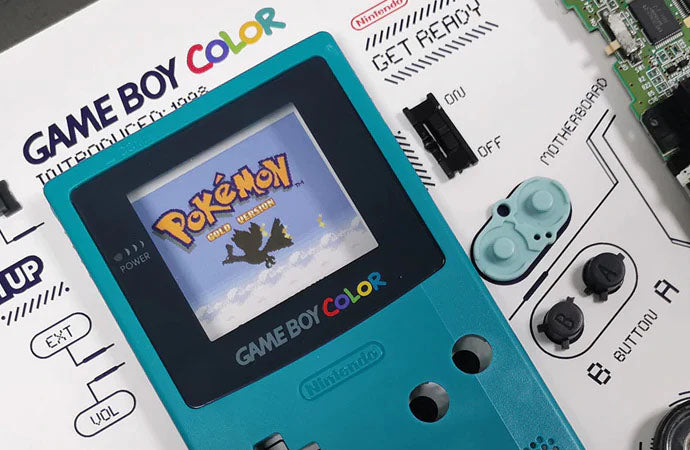 Cover Sostitutiva Perfect Part Per Gameboy Color (GBC) - Guscio Teal Con Pulsanti E Cacciaviti