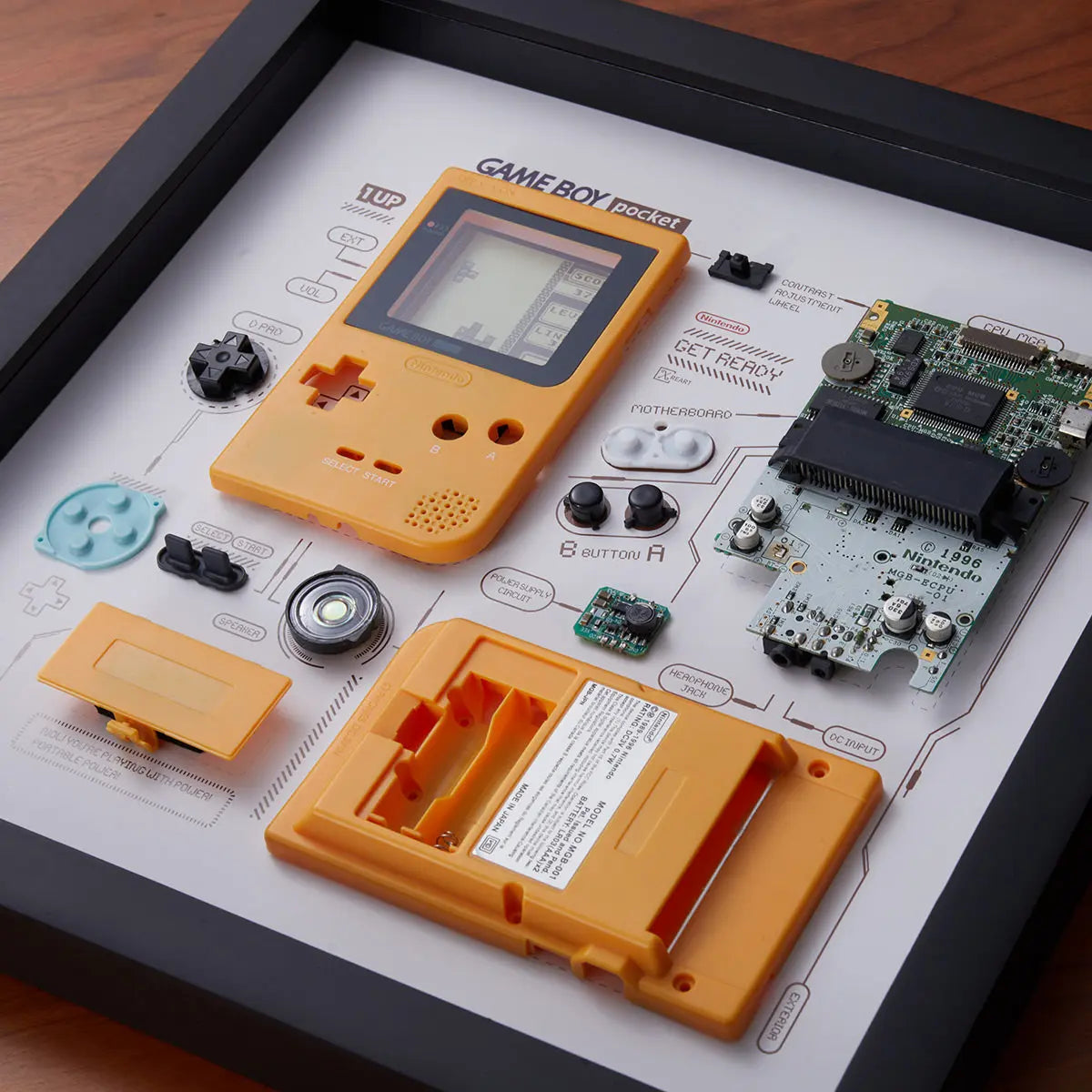 Xreart Game Boy Pocket Disassembled Art Framed