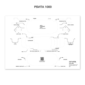 Sony PS Vita  (PCH-1000) Disassembled Drawing Template PDF (Digital Download File)