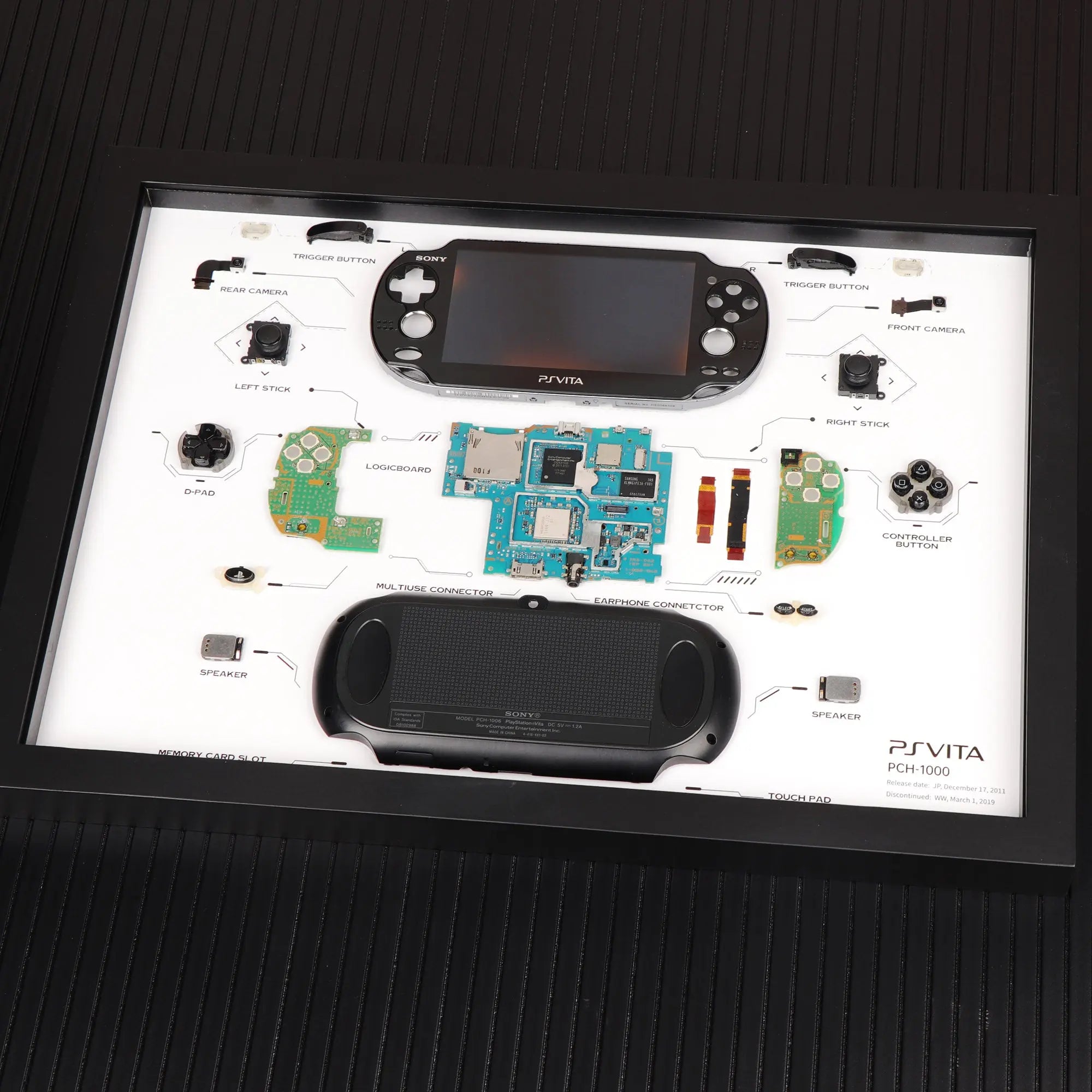 PS Vita Original Model (PCH-1000) Disassembled Art Frame -