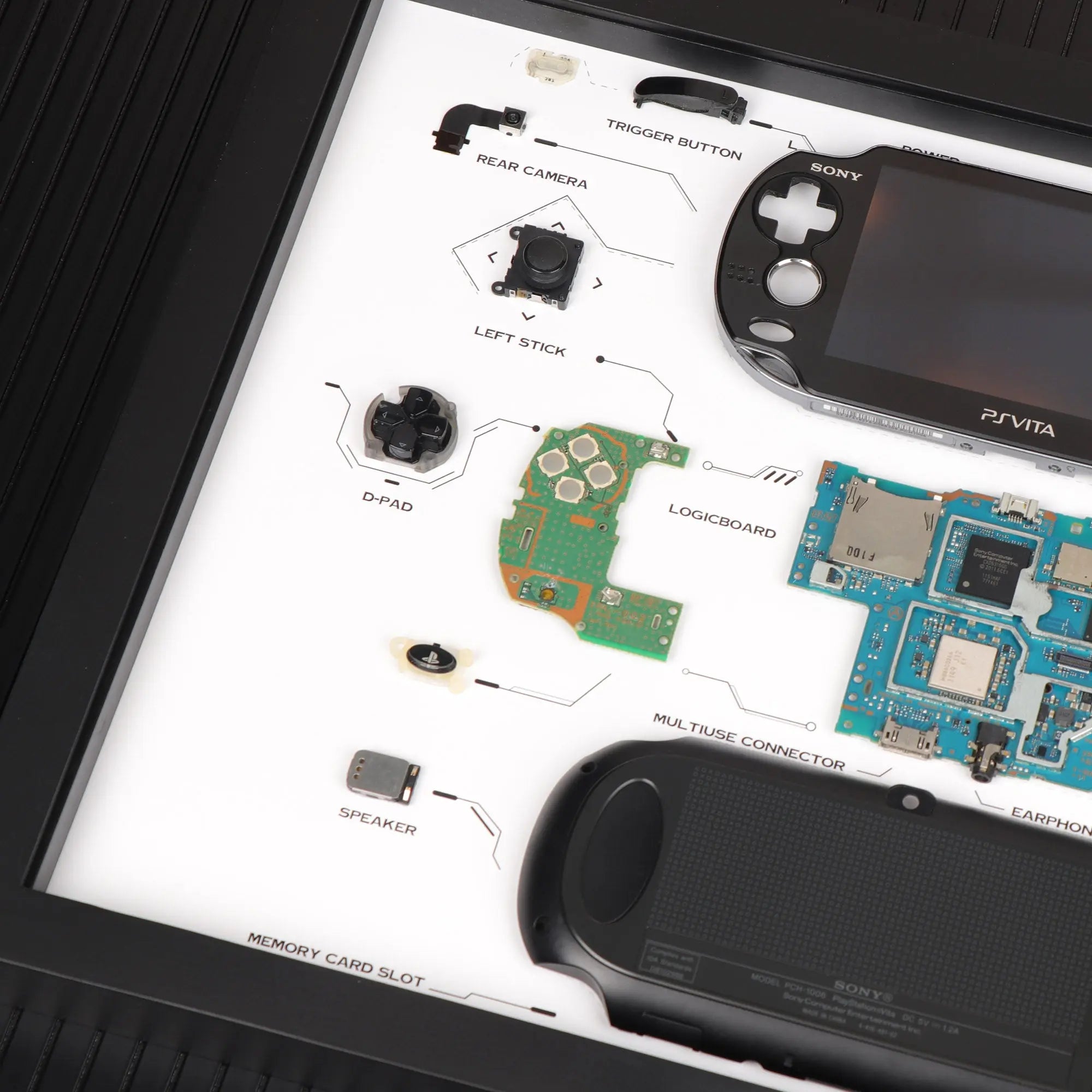 PS Vita Original Model (PCH-1000) Disassembled Art Frame -