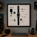 Apple watch 1 Disassemble Layout Template PDF Format (Digital Download) XreArt Studio 