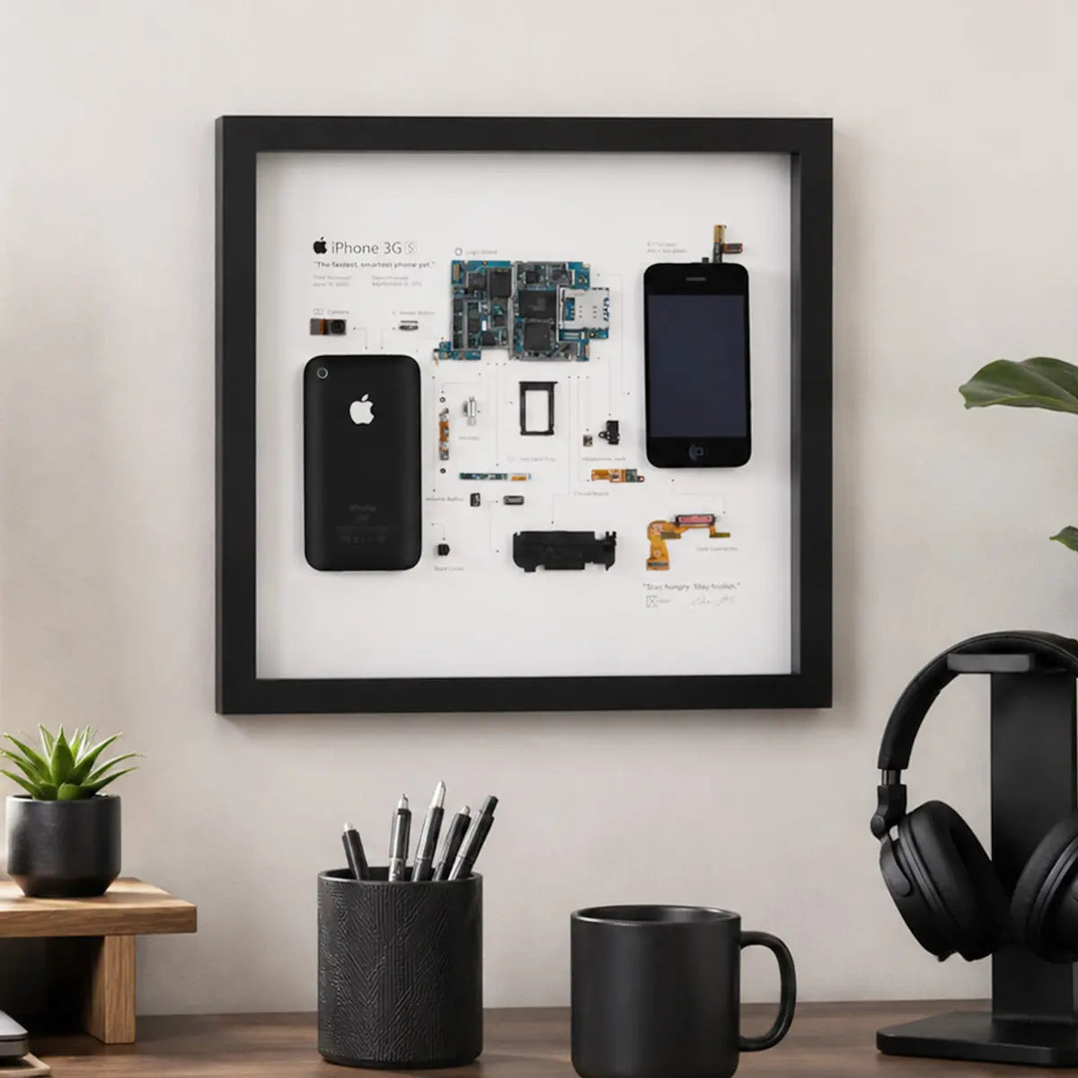 Xreart iPhone 3GS Teardown Framed, Best Geek Gift for Geek