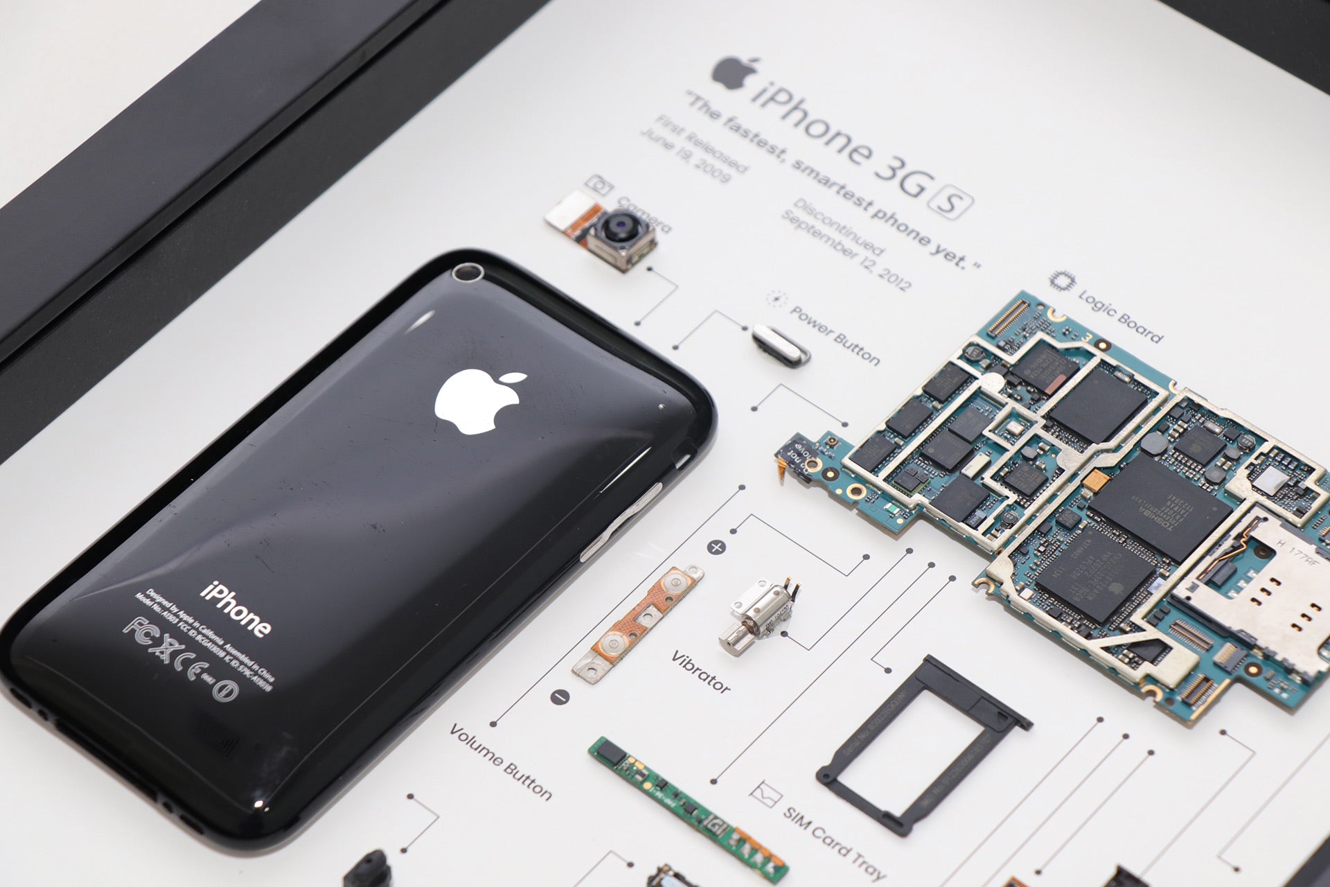 Xreart iPhone 3GS Teardown Framed, Best Geek Gift for Geek