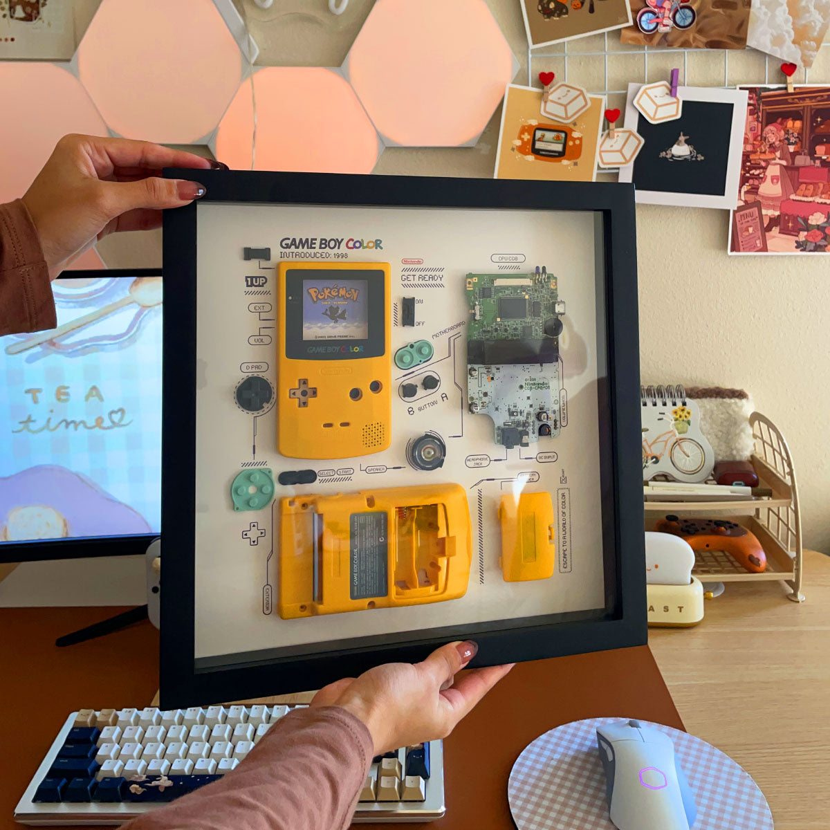 Gameboy Frame Xreart GameBoy Color Framed Artwork Personal Collection and Nostalgic Gift