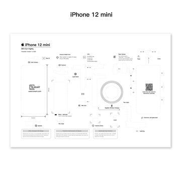 iPhone 12 mini Teardown Template PDF Digital Download