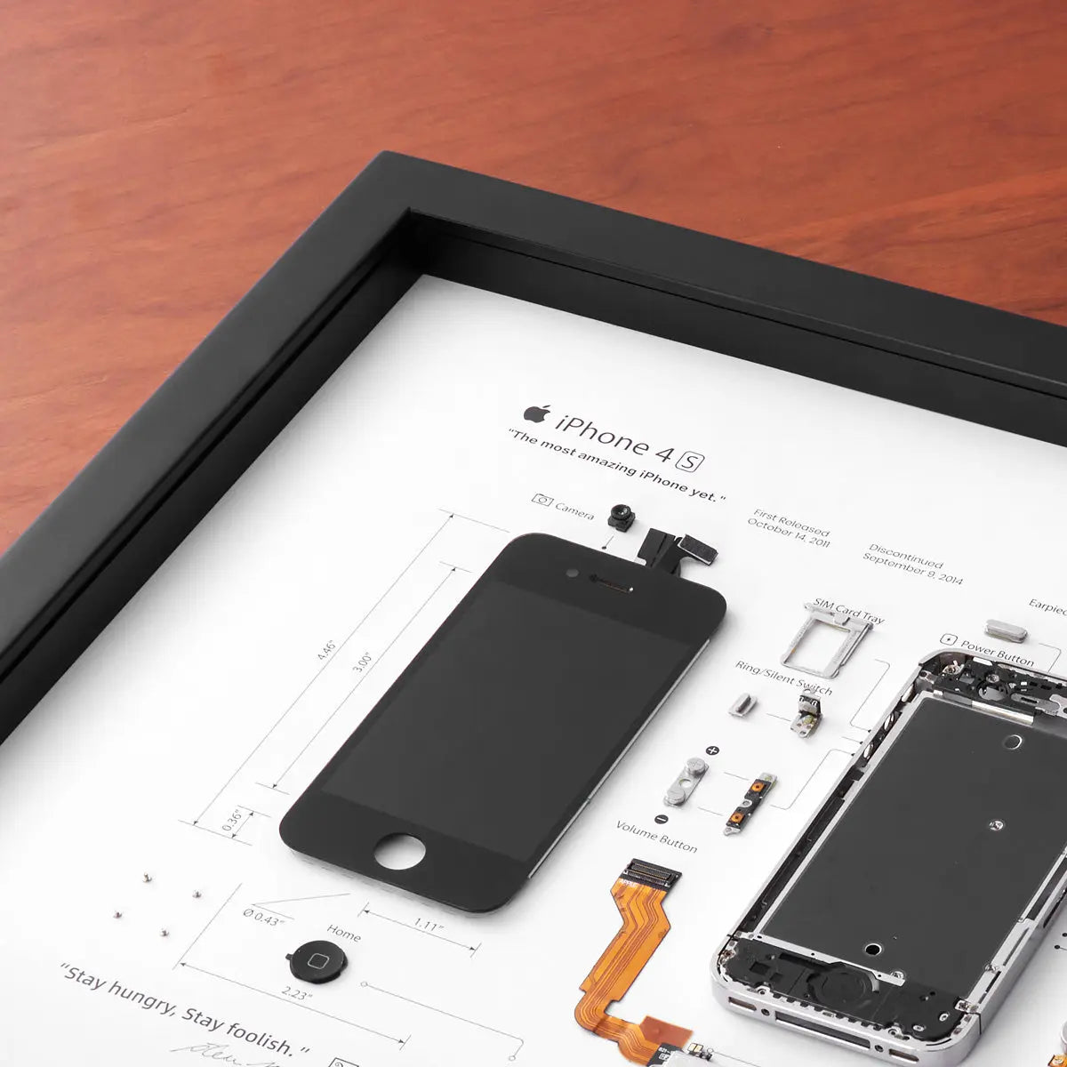 Xreart iPhone 4s Teardown Framed Artwork, Best Nostalgia Gift - Xreart