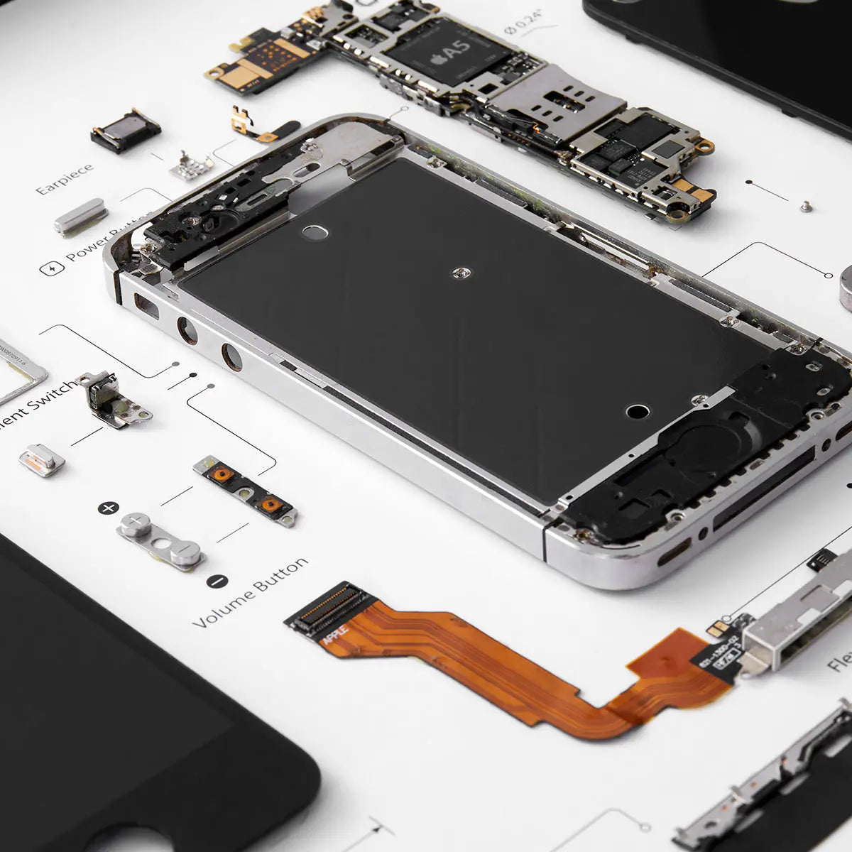 iPhone X④ Deconstructed iPhone 4 Framed Artwork – Aurazoe